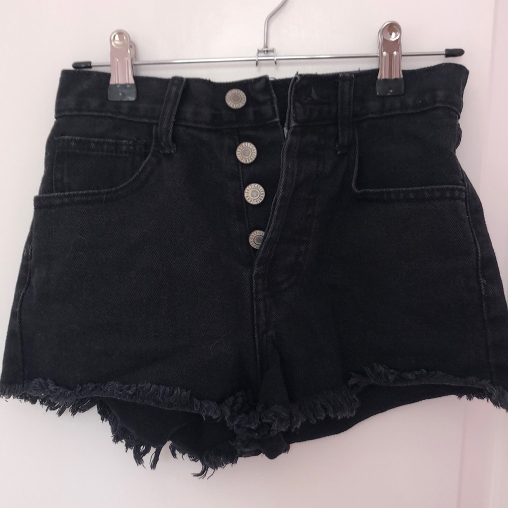 Brandy Melville John Galt Black Cutoff Shorts